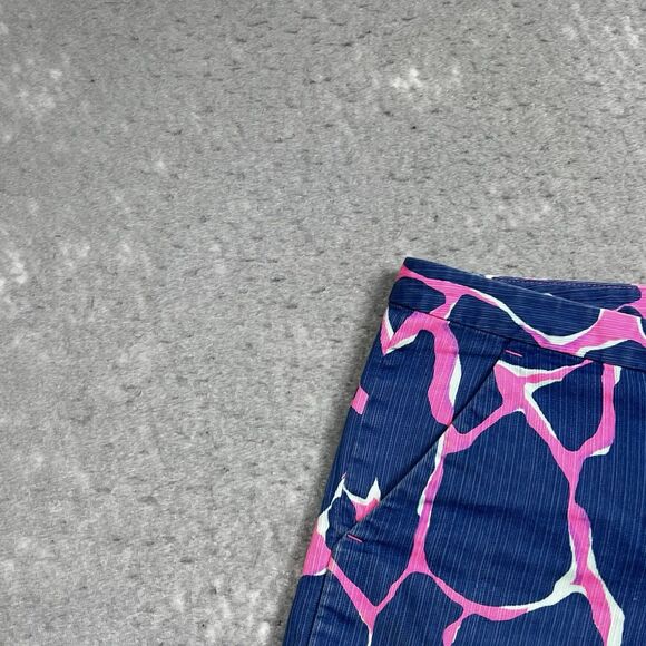 Lilly Pulitzer Adie Shorts Womens Size 0 Blue Tiki Pink Style 20948 100% Cotton - Picture 5 of 14